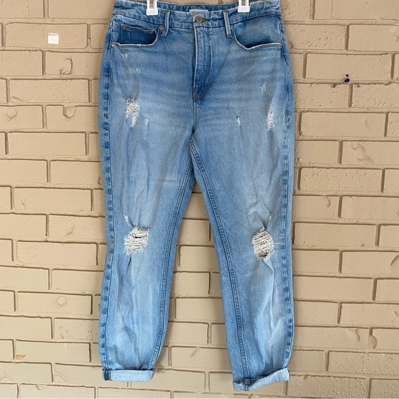 Good American High Waist The Weekender Jeans Girlfriend Blue Denim Size 8 / 29 - Picture 1 of 8